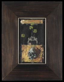 Skull,Gold and Lucky Clover
